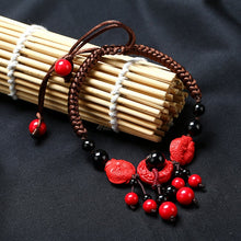 Muatkan imej ke dalam penonton Galeri, 2 Fishs Pendant Handmade Wax String Bracelet
