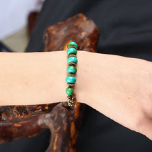 Muatkan imej ke dalam penonton Galeri, Handmade Turquoise Stones Wax String Bracelet
