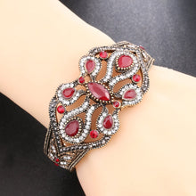 Load image into Gallery viewer, Red Gems Boho Style Bracelet
