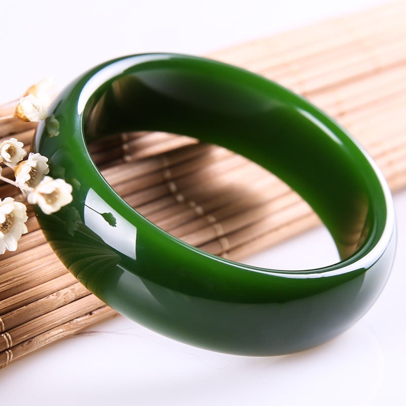 Lux Genuine Emerald Bangle Bracelet