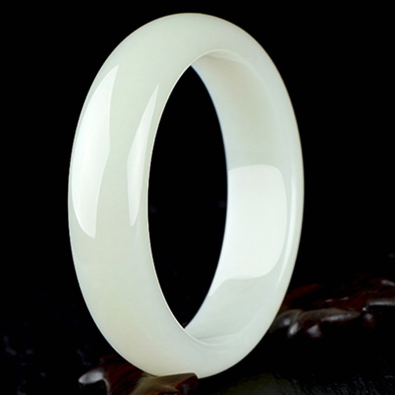 Lux Genuine Sinkiang Mutton Fat Jade Bangle Bracelet