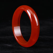 Load image into Gallery viewer, Lux Genuine Red Agate Bangle Bracelet
