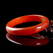 Load image into Gallery viewer, Lux Genuine Red Agate Bangle Bracelet
