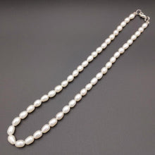 Load image into Gallery viewer, Natural Fresh Water Button Shape Pearl Necklace
