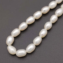 Load image into Gallery viewer, Natural Fresh Water Button Shape Pearl Necklace
