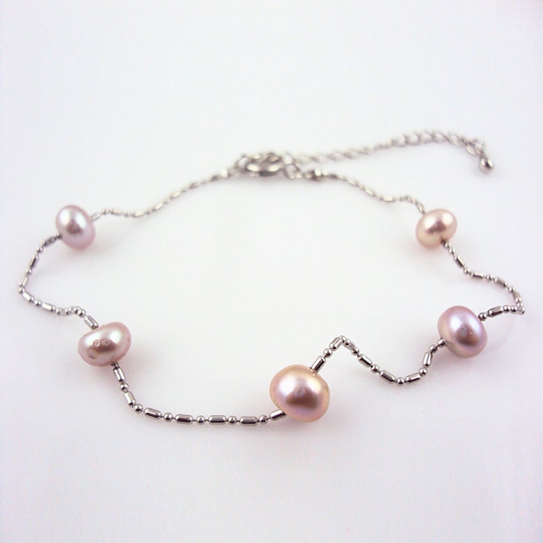 Genuine Purple Fresh Water Pearls Bracelet