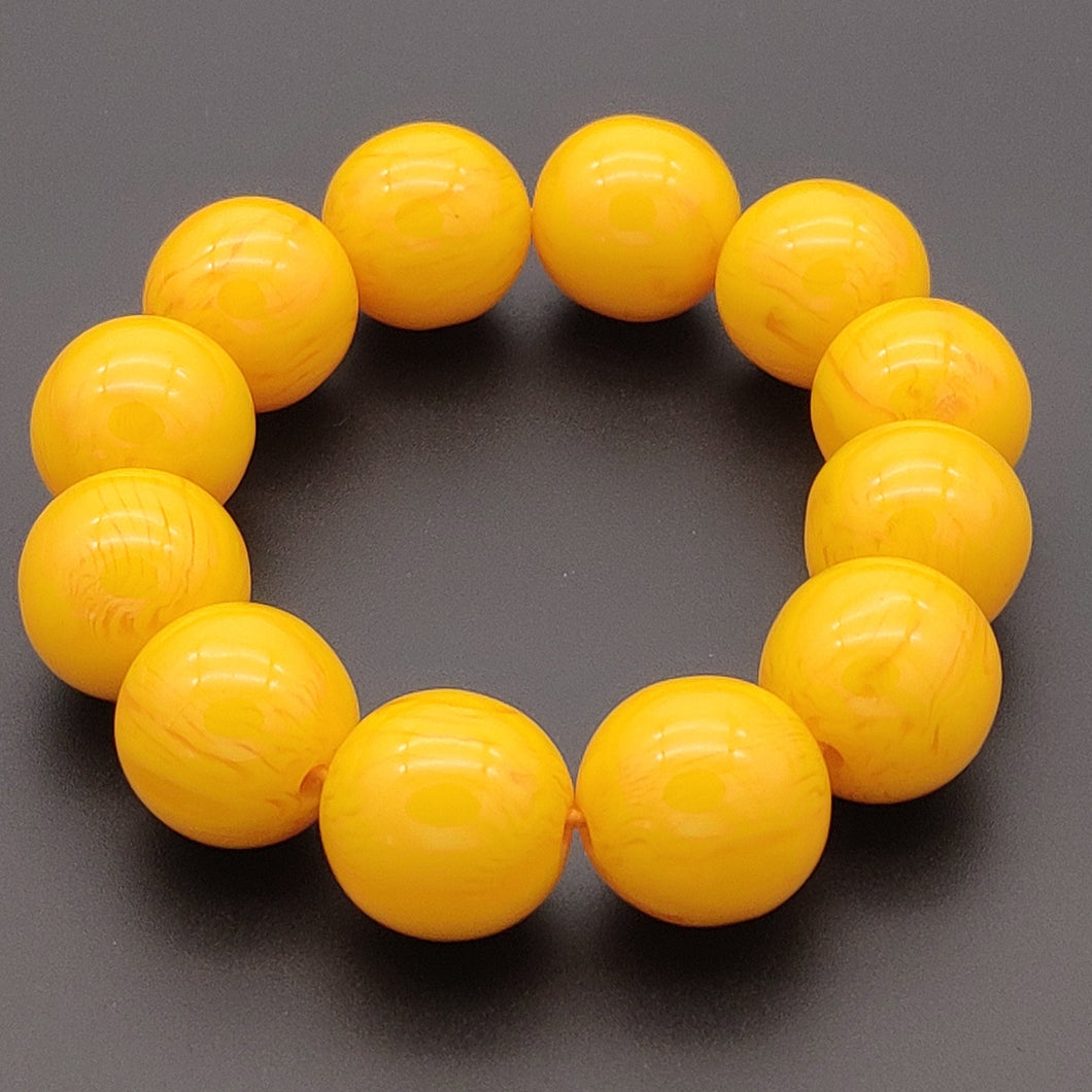 Genuine Beeswax Beads Stretch Bracelet