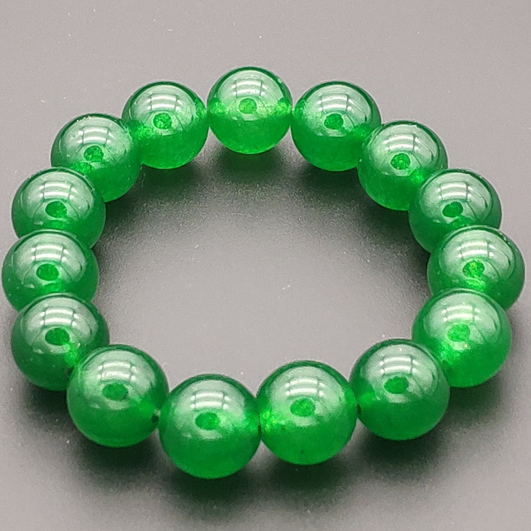 Genuine Green Jade Stretch Bracelet