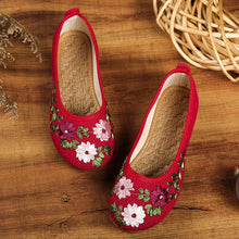 Load image into Gallery viewer, Traditional Chinese Floral Embroidery Shoes Linen Shoes
