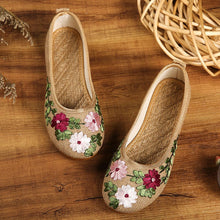 Load image into Gallery viewer, Traditional Chinese Floral Embroidery Shoes Linen Shoes
