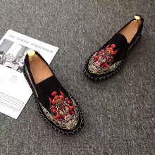 Load image into Gallery viewer, Beijing Opera Facial Mask Embroidery Traditional Chinese Causal Shoes Loafers
