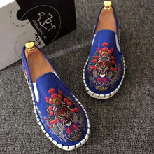 Load image into Gallery viewer, Beijing Opera Facial Mask Embroidery Traditional Chinese Causal Shoes Loafers
