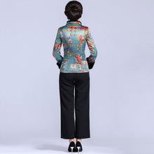 Load image into Gallery viewer, Fur Collar &amp; Cuff Brocade Chinese Jacket with Long Pants
