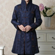 Muatkan imej ke dalam penonton Galeri, V Neck Floral Brocade Chinese Wind Coat
