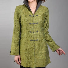 Muatkan imej ke dalam penonton Galeri, Long Sleeve V Neck Fancy Cotton Chinese Style Wind Coat
