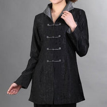 Muatkan imej ke dalam penonton Galeri, Long Sleeve V Neck Fancy Cotton Chinese Style Wind Coat
