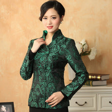 Load image into Gallery viewer, Rose Pattern V Neck Chinese Style Jacket with Butterfly Button
