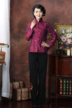 Load image into Gallery viewer, V Neck Stand Collar Fancy Cotton Chinese Style Jacket with Strap Buttons
