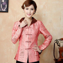 Muatkan imej ke dalam penonton Galeri, V Neck Stand Collar Fancy Cotton Chinese Style Jacket with Strap Buttons
