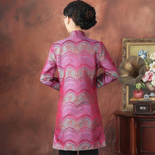 Muatkan imej ke dalam penonton Galeri, Mandarin Collar Brocade Silk Chinese Style Wind Coat
