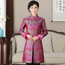 Load image into Gallery viewer, Mandarin Collar Brocade Silk Chinese Style Wind Coat
