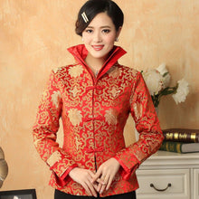 Load image into Gallery viewer, Double Collar V Neck Brocade Chinese Jacket with Strap Buttons
