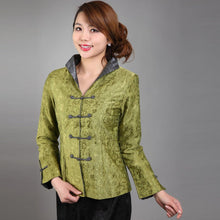 Muatkan imej ke dalam penonton Galeri, Mandarin Sleeve V Neck Fancy Cotton Chinese Jacket with Strap Buttons
