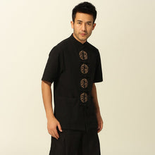 Muatkan imej ke dalam penonton Galeri, 100% Cotton Dragon Embroidery Traditional Chinese Kung Fu Shirt
