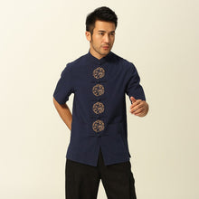 Muatkan imej ke dalam penonton Galeri, 100% Cotton Dragon Embroidery Traditional Chinese Kung Fu Shirt
