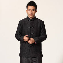 Load image into Gallery viewer, Mandarin Collar Corduroy Chinese Jacket with Strap Buttons
