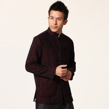 Load image into Gallery viewer, Mandarin Collar Corduroy Chinese Jacket with Strap Buttons
