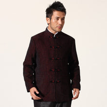 Load image into Gallery viewer, Mandarin Collar Corduroy Chinese Jacket with Strap Buttons
