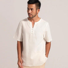 Muatkan imej ke dalam penonton Galeri, Signature Cotton Half Sleeve V Neck Kung Fu Shirt
