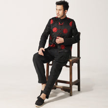 Load image into Gallery viewer, V Neck Brocade Wadded Chinese Waistcoat
