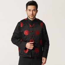 Load image into Gallery viewer, V Neck Brocade Wadded Chinese Waistcoat
