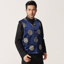 Muatkan imej ke dalam penonton Galeri, V Neck Brocade Wadded Chinese Waistcoat
