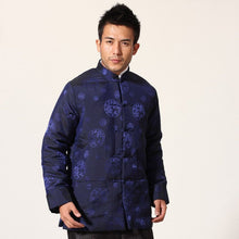 Load image into Gallery viewer, Mandarin Collar Dragon Pattern Brocade Wadded Chinese Jacket
