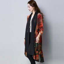 Load image into Gallery viewer, Velvet &amp; Chiffon Joint Chinese Style Floral Shawl
