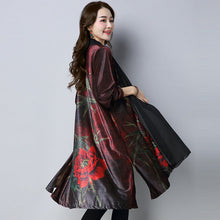 Load image into Gallery viewer, Velvet &amp; Chiffon Joint Chinese Style Floral Shawl
