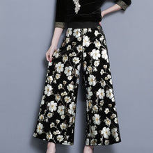 Load image into Gallery viewer, Floral Embroidery Velvet Cheongsam Top Full Length Ao Dai Dress
