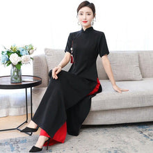 Load image into Gallery viewer, Half Sleeve Full Length Knitted Ao Dai Dress with Tassel
