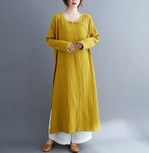 Muatkan imej ke dalam penonton Galeri, Round Neck Loose Hanfu Zen Coat Traditional Chinese Costume
