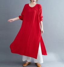 Muatkan imej ke dalam penonton Galeri, Round Neck Loose Hanfu Zen Coat Traditional Chinese Costume
