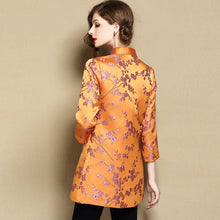 Muatkan imej ke dalam penonton Galeri, Mandarin Collar Floral Brocade Retro Chinese Style Jacket
