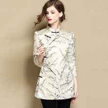 Muatkan imej ke dalam penonton Galeri, Mandarin Collar Floral Brocade Retro Chinese Style Jacket
