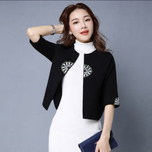 Load image into Gallery viewer, Open Front Floral Embroidery Chinese Style Women&#39;s Cardigan
