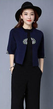 Load image into Gallery viewer, Open Front Floral Embroidery Chinese Style Women&#39;s Cardigan
