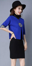 Load image into Gallery viewer, Open Front Floral Embroidery Chinese Style Women&#39;s Cardigan
