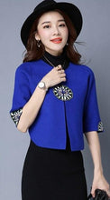 Load image into Gallery viewer, Open Front Floral Embroidery Chinese Style Women&#39;s Cardigan
