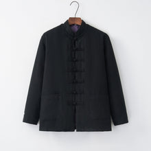 Load image into Gallery viewer, Front Opening Woolen Traditional Chinese Style Thick Wadded Coat
